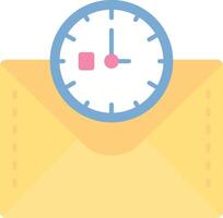 Clock Flat Light Icon vector