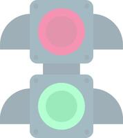 Traffic light Flat Light Icon vector