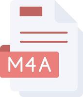 M4a Flat Light Icon vector