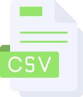 Csv Flat Light Icon vector