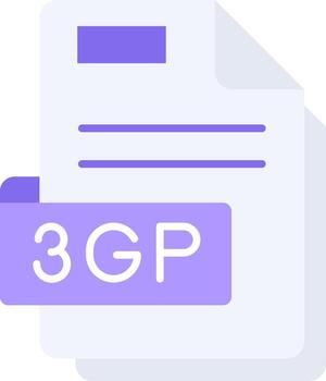 3gp Flat Light Icon vector