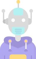 Robot Flat Light Icon vector