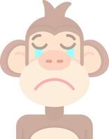 Cry Flat Light Icon vector