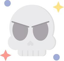 Skull Flat Light Icon vector