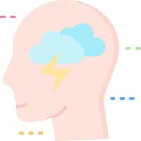 Brainstorm Flat Light Icon vector