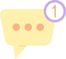 Notification Flat Light Icon vector