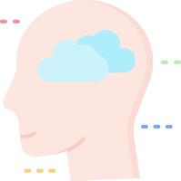 Cloud Flat Light Icon vector
