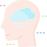 Depression Flat Light Icon vector