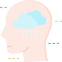 Depression Flat Light Icon vector