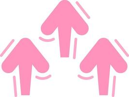 Increase Flat Light Icon vector