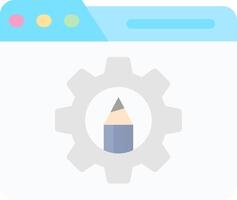 Settings Flat Light Icon vector