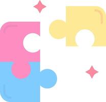 Puzzle Flat Light Icon vector