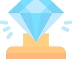 diamante plano ligero icono vector