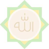 Allah Flat Light Icon vector