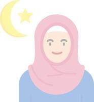 Muslim Flat Light Icon vector