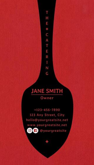 Minimalist Catering Business Card