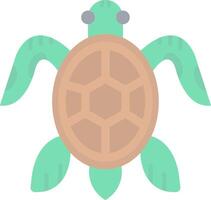 Tortuga plano ligero icono vector