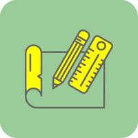 Draw Filled Yellow Icon vector