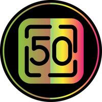 Fifty Glyph Due Color Icon vector