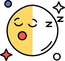 Sleep Filled Half Cut Icon vector