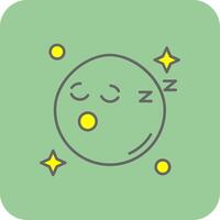 Sleep Filled Yellow Icon vector