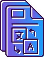 Translate Gradient Filled Icon vector