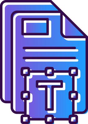 Text Gradient Filled Icon