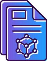 3d Gradient Filled Icon vector