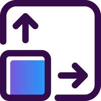 Expand Gradient Filled Icon vector