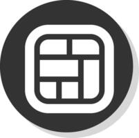 Layout Glyph Grey Circle Icon vector