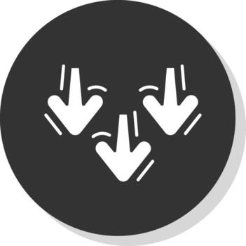 Decrease Glyph Grey Circle Icon vector