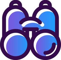 Binoculars Gradient Filled Icon vector