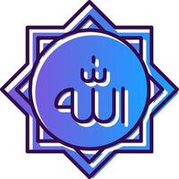 Allah Gradient Filled Icon vector