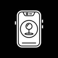 Pin Glyph Inverted Icon vector
