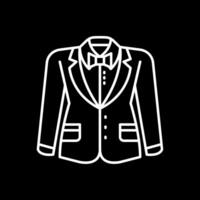 chaqueta de sport línea invertido icono vector