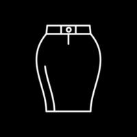 Skirts Line Inverted Icon vector