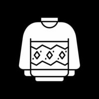 Sweater Glyph Inverted Icon vector