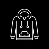 Hoodie Line Inverted Icon vector