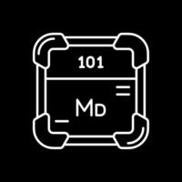 Mendelevium Line Inverted Icon vector