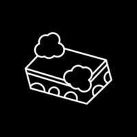 Sponge Line Inverted Icon vector