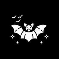 Bat Glyph Inverted Icon vector