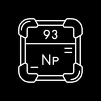 Neptunium Line Inverted Icon vector