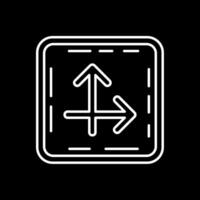 Intersect Line Inverted Icon vector