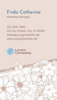 Floral Business Cards (Vertical) template