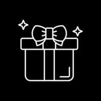 Gift Line Inverted Icon vector
