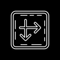 Intersect Line Inverted Icon vector