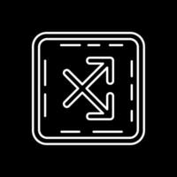 Intersect Line Inverted Icon vector