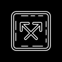 Intersect Line Inverted Icon vector