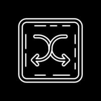 Shuffle Line Inverted Icon vector
