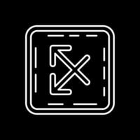 Intersect Line Inverted Icon vector